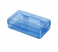 Hartschalen-Federmäppchen aus Kunststoff, solides großes Fassungsvermögen, transparente Stiftebox, Organizer für Kinder, Klassenzimmer, Schule, Bürobedarf, Aufbewahrung, blau, 20.5cm x 12.5cm x 6cm