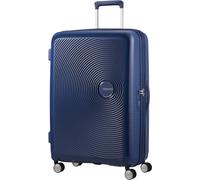 Hartschalen-Trolley AMERICAN TOURISTER "SOUNDBOX, in verschiedenen Farben und Größen", Damen, Gr. B/H/T: 51,5cm x 77cm x 29,5cm 97 l, blau (midnight navy), Polypropylen, unifarben, Koffer, Reisekoffer