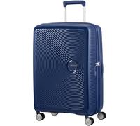 Hartschalen-Trolley AMERICAN TOURISTER "SOUNDBOX, in verschiedenen Farben und Größen", Gr. B/H/T: 47cm x 67cm x 29cm 71,5 l, blau (midnight navy), Polypropylen, unifarben, Koffer, Reisekoffer Trolley