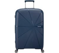 Hartschalen-Trolley AMERICAN TOURISTER "STARVIBE, in verschiedenen Farben und Größen", Damen, Gr. B/H/T: 51cm x 77cm x 30cm 100 l, blau (navy), Polypropylen, unifarben, Koffer, Handgepäck-Koffer Reise