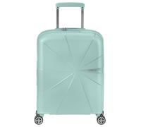 Hartschalen-Trolley AMERICAN TOURISTER "STARVIBE, in verschiedenen Farben und Größen", Damen, Gr. B/H/T: 40cm x 55cm x 20cm 37 l, blau (metallic surf blau), Polypropylen, unifarben, Koffer, Handgepäck