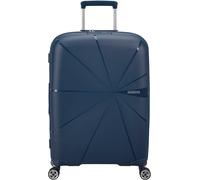 Hartschalen-Trolley AMERICAN TOURISTER "STARVIBE, in verschiedenen Farben und Größen", Damen, Gr. B/H/T: 46cm x 67cm x 27cm 70 l, blau (navy), Polypropylen, unifarben, Koffer, Handgepäck-Koffer Reiseg