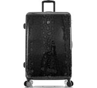 Hartschalen-Trolley HEYS "Leopard, 76 cm", Damen, Gr. B/H/T: 51cm x 76cm x 30cm 111 l, schwarz (schwarz leopard), Polycarbonat, Koffer, Heys x Joachim Llambi Reisegepäck TSA Schloss Volumenerweiterung