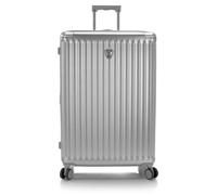 Hartschalen-Trolley HEYS "Luxe, in verschiedenen Farben und Größen", Gr. B/H/T: 51cm x 76cm x 30cm 113 l, silber, Polycarbonat, unifarben, Koffer, Heys x Joachim Llambi Hartschalen-Koffer Volumenerwei