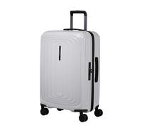 Hartschalen-Trolley SAMSONITE "2WANDER", Gr. B/H/T: 45cm x 69cm x 28cm 80 l, weiß (metallic stone), Polycarbonat, Koffer, aus robustem Polycarbonat, mit Adressetikett und Dehnfalte (18826824-0) metall