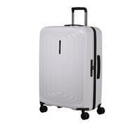Hartschalen-Trolley SAMSONITE "2WANDER", Gr. B/H/T: 51cm x 75cm x 30cm 107 l, weiß (metallic stone), Polycarbonat, Koffer, aus robustem Polycarbonat, mit Adressetikett und Dehnfalte (12321022-0) metal
