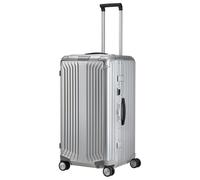 Hartschalen-Trolley SAMSONITE "LITE-BOX ALU TRUNK, verschiedene Größen und Farben", Gr. B/H/T: 41cm x 74cm x 37cm 93 l, grau (aluminium), Aluminium, Strukturmuster, festlich, Koffer, Koffer groß Aufga