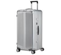 Hartschalen-Trolley SAMSONITE "LITE-BOX ALU TRUNK, verschiedene Größen und Farben", Gr. B/H/T: 41cm x 80cm x 37cm 106 l, grau (aluminium), Aluminium, Strukturmuster, festlich, Koffer, mit stabilem Alu