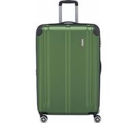 Hartschalen-Trolley TRAVELITE "CITY Reisekoffer Hartschale", Gr. 113 l, grün, ABS, matt, unifarben, Basic, Koffer, mit TSA-Schloss, robustes ABS Reisegepäck (35172241-0) grün