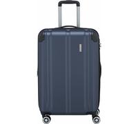 Hartschalen-Trolley TRAVELITE "CITY Reisekoffer Hartschale", Gr. 78 l, blau (marine), ABS, matt, unifarben, Basic, Koffer, mit TSA-Schloss, robustes ABS Reisegepäck (28658539-0) marine