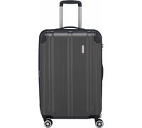 Hartschalen-Trolley TRAVELITE "CITY Reisekoffer Hartschale", Gr. 78 l, grau (anthrazit), ABS, matt, unifarben, Basic, Koffer, mit TSA-Schloss, robustes ABS Reisegepäck (84326346-0) anthrazit