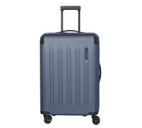Hartschalen-Trolley TRAVELITE "DYNAMIIC Reisekoffer Hartschale", Gr. B/H/T: 46cm x 66cm x 26cm 69 l, blau (denimblau), ABS, unifarben mit Farbeinsätzen, Koffer, ABS-Hartschale und Volumenerweiterung (