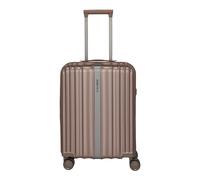 Hartschalen-Trolley TRAVELITE "PAROS, in verschiedenen Größen", Gr. B/H/T: 40cm x 55cm x 20cm 37 l, braun (cappuccino), ABS, metallic, Koffer, Reisegepäck Hartschalen-Koffer Kreuzspanngurte (65486238-