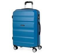 ITACA - Koffer Mittelgroß, Hartschalenkoffer L, Koffer & Trolleys, Hartschalenkoffer, Hartschalenkoffer Groß für Vielreisende T71660, Blau