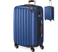 Hartschalenkoffer L Rollen 360º Reisekoffer 62L Blau ABS