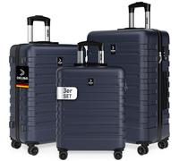 Hartschalenkoffer New York Set 3-tlg Dunkelblau Rollen 360º ABS