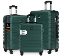 Hartschalenkoffer New York Set 3-tlg Grün Rollen 360º ABS