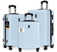 Hartschalenkoffer New York Set 3-tlg Pastellblau Rollen 360º ABS