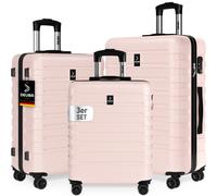 Hartschalenkoffer New York Set 3-tlg Pastellrosa Rollen 360º ABS