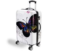 Hartschalenkoffer Rollen 360º Reisekoffer Butterfly Polycarbonat 98L