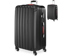 Hartschalenkoffer XL Rollen 360º Reisekoffer 90L Schwarz ABS