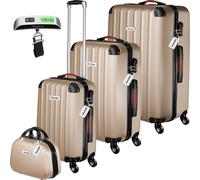 Hartschalenkofferset Cleo 4-tlg. mit Kofferwaage - champagner 30.50 x 48.00 x 75.00 cm