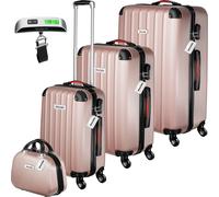 Hartschalenkofferset Cleo 4-tlg. mit Kofferwaage - roségold 30.50 x 48.00 x 75.00 cm