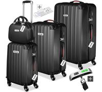 Hartschalenkofferset Cleo 4-tlg. mit Kofferwaage - schwarz 48.00 x 30.50 x 75.00 cm