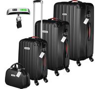 Hartschalenkofferset Cleo 4-tlg. mit Kofferwaage - schwarz 30.50 x 48.00 x 75.00 cm