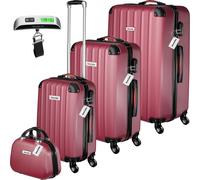 Hartschalenkofferset Cleo 4-tlg. mit Kofferwaage - weinrot 30.50 x 48.00 x 75.00 cm