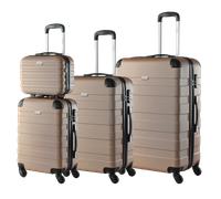 Hartschalenkofferset Essential 3er-Set + Beautycase, champagner