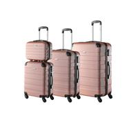 Hartschalenkofferset "Essential" mit 360° Rollen, Größen M/L/XL, 3er-Set + Beauty Case x rose x