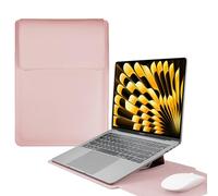 HaruYo 13-14 Zoll Laptop Sleeve Laptophülle, Laptoptasche mit Standfunktion, Computer Tasche mit Zubehörtasche für MacBook Pro 13" 14"/MacBook Air 13"/Surface 13.5"/iPad Pro 12.9" (13-14 Zoll Rosa)