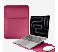 HaruYo 13-14 Zoll Laptop Sleeve Laptophülle, Laptoptasche mit Standfunktion, Computer Tasche mit Zubehörtasche für MacBook Pro 13" 14"/Air 13"/Surface 13.5"/iPad Pro 12.9" (13-14 Zoll Knallpink)