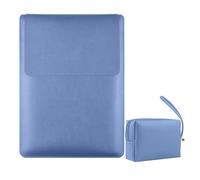 HaruYo 15-16 Zoll Laptop Sleeve Laptophülle, Laptoptasche mit Standfunktion, Computer Tasche mit Zubehörtasche für MacBook Pro 16, 15 Zoll Dell,Lenovo,Acer,Huawei MateBook (15-16 Zoll Seeblau)