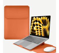 HaruYo 15-16 Zoll Laptop Sleeve Laptophülle, Laptoptasche mit Standfunktion, Computer Tasche mit Zubehörtasche für MacBook Pro 16, 15 Zoll Dell,Lenovo,Acer,Huawei MateBook (15-16 Zoll Orange)