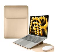 HaruYo 15-16 Zoll Laptop Sleeve Laptophülle, Laptoptasche mit Standfunktion, Computer Tasche mit Zubehörtasche für MacBook Pro 16, 15 Zoll Dell,Lenovo,Acer,Huawei MateBook (15-16 Zoll Khaki)