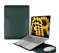 HaruYo 15-16 Zoll Laptop Sleeve Laptophülle, Laptoptasche mit Standfunktion, Computer Tasche mit Zubehörtasche für MacBook Pro 16, 15 Zoll Dell,Lenovo,Acer,Huawei MateBook (15-16 Zoll Grün)