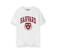 HARVARD T-Shirt für Erwachsene | Weißes kurzärmeliges University Graphic T-Shirt für Männer und Frauen | Collegiate Varsity School Emblem Bekleidungsoberteil | American College Merchandise Bekleidung