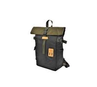 Harvest Label HFC-9031-BOL-P Rolltop Rucksack, zweifarbig, Schwarz / Olivgrün, black olive, Large, Daypack Rucksäcke