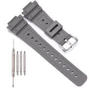 Harz Armband Kompatibel mit Casio DW-5900 DW-9052 DW-5600 GW-6900 DW-6900 G-6900 Herren Ersatz Uhrenarmband Sport Wasserdichtes Armband (Grey)