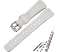 Harz Ersatzarmband kompatibel mit Casio F-91W F91W Wasserdichtes Uhrenband (Clear Clasp)