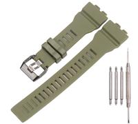 Harz Uhrenarmband Kompatibel mit Casio GBA-800 Herren GBD800 Uhrenarmband Sport Wasserdichter Gummi Ersatz Armbanduhr Zubehör (MilitaryGreen)