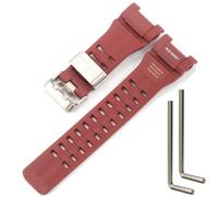 Harzarmband kompatibel mit Casio GWG-B1000-1A4JF Master of G Serie MUDMASTER GWG-B1000-3AJF GWG-B1000-1AJF Ersatzarmband (Red band Steel buckle)