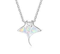 Hasdnker Halskette Ketten Schmuck Herren Frauen Anhänger Necklace Kreative Halsketten Mit Ozean-Manta-Fisch-Anhänger Für Damen, Persönlichkeit, Ozeantiere, Halsband, Halskette, Schmuck, Zubehör 1
