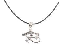 Hasdnker Halskette Ketten Schmuck Herren Frauen Anhänger Necklace Lederhalskette Mit Anhänger „Auge des Horus“ Von Kleopatra Aus Der Serie „Das Alte Ägypten“
