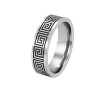 Hasdnker Ring Ringe Damen Bijouterie Herren 1 Stück Vintage Griechische Bandringe, Drehbarer Ring Mit Rückholband Für Männer Und Frauen, Zierlicher Hochzeitsschmuck, 8 Schwarz
