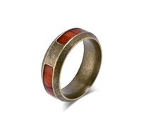 Hasdnker Ring Ringe Damen Bijouterie Herren Einzigartiger Herrenring Mit Wikinger-Textgravur Und Lebensbaum, Antiker Emaille-Lebensbaumring, 10 Altgold