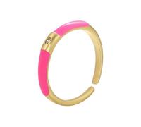 Hasdnker Ring Ringe Damen Bijouterie Herren Goldfarbener Emaille-Tropfölring Für Frauen, Offener Ring Mit Zirkonia, Sommer-Neon-Party-Ring, Schmuck, Goldroserot