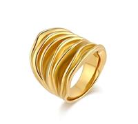 Hasdnker Ring Ringe Damen Bijouterie Herren Unregelmäßig Gewebter Wickelring, Wasserdicht, Silberfarbener Ring Für Frauen, Ringschmuck, 9 Gold